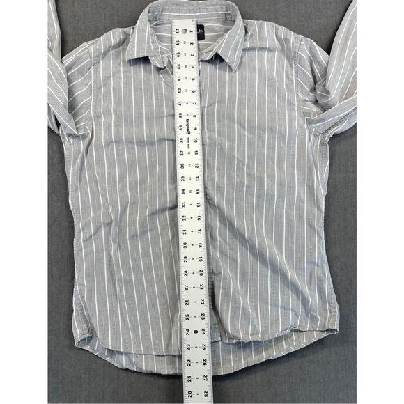 BKE Button Down Shirt Men M Gray Striped Western‎ Cowboy Style Lightweight Layer - Picture 5 of 7